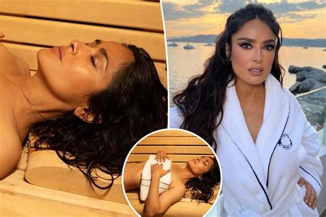 salma hyeck nude|Salma Hayek Poses Nude in Sauna Pic